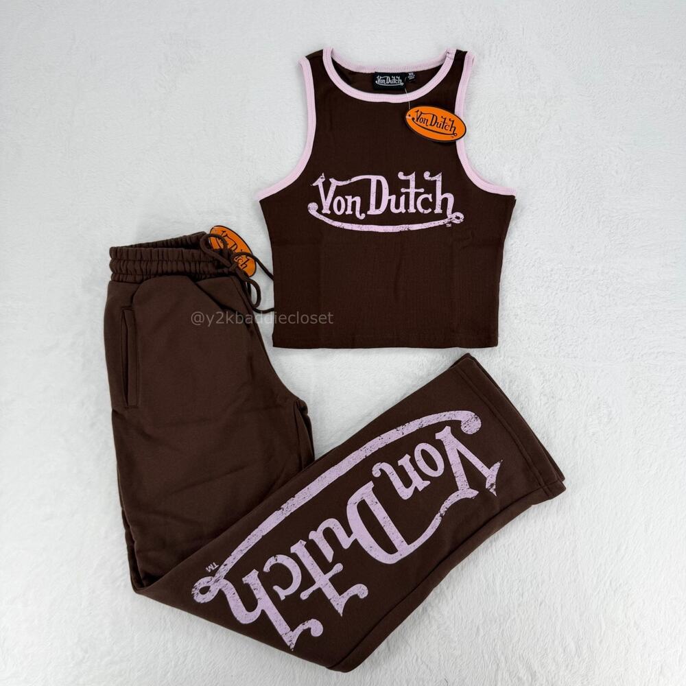Von Dutch Tank Top & Jogger Set (Size XS)